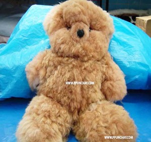 PPunchay Alpaca oso de peluche de juguete suave de piel de peluche de Perú - Product Image 1