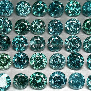 Diamantes de laboratorio sueltos de 1mm a 3 mm de color azul elegante CVD hthp, diamantes azules redondos de corte brillante calibrados para joyería - Product Image 2
