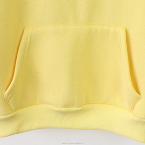 Sudadera con capucha de vellón con cremallera frontal de manga larga suave amarilla personalizada de moda para niñas - Product Image 5