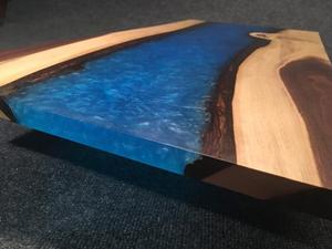 Mesa de centro epoxi de madera maciza de último diseño para uso de muebles de sala de estar - Product Image 4