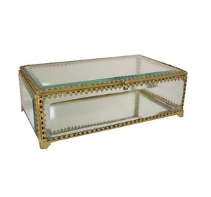 Cajas de vidrio al por mayor hechas de latón para decoración del hogar - Product Image 1