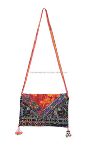 100% coton sac à bandoulière pochette indien Banjara Boho Hippie fait à la main brodé multicolore au prix de gros - Product Image 3