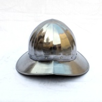 Alta calidad Venta de guerra Medieval antigua economía tetera frente doblada sombrero casco Medieval SAIWH934