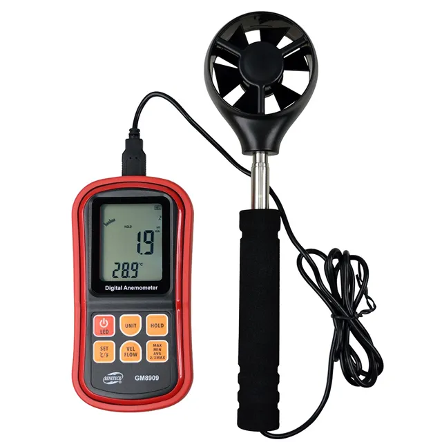 Benetech GM8909 Digital Anemometer Wind Speed and Temperature Tester