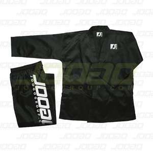 Uniforme de Karate ligero blanco y negro con cinturón Guantes de algodón para adultos y niños para entrenamiento - Product Image 1