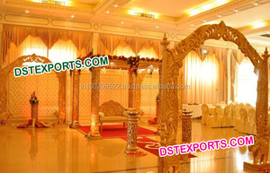 Mayuri Mandap งานไม้สำหรับงานแต่งงาน,Mandap งานไม้สำหรับงานแต่งงานงานไม้หมุนได้ - Product Image 5
