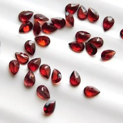 10x12mm Natural Red Garnet Faceted Pear Loose Semi Precious Gemstones Manufacturer Wholesale Stones Price Regular Supplier Shop