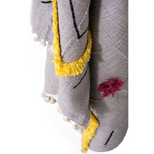 De lujo de algodón manta en tarifas al por mayor decorativo gris manta para vivir decoración de la habitación de tiro - Product Image 3