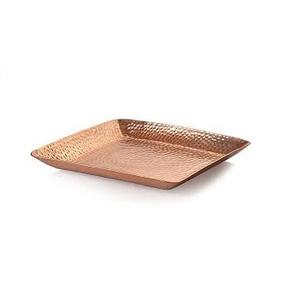 Bandeja Rectangular de Cobre Puro de la India, Bandeja de Servicio de Metal Ecológica, Tamaño Personalizado, Patrón Ovalado, para Servir Alimentos en la Cocina o el Hogar - Product Image 6