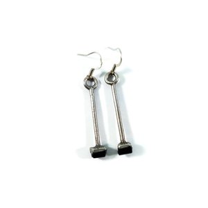 Unique 925 <b>Sterling</b> <b>Silver</b> Prong Black Tourmaline <b>Earrings</b> Natural Rough Black Tourmaline Stone <b>Silver</b> Drop <b>Earrings</b> for <b>Women</b> - Product Image 3