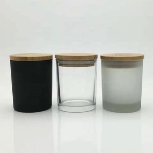 Pot votif en verre givré fait main avec couvercle rond en bois Bougeoir de style Ins de petite taille pour décor de restaurant d'hôtel à la maison - Product Image 3