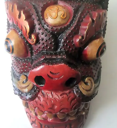 En çok satan ejderha maske duvar asılı dekorlar el yapımı Nepal | Nepal yapılan | Hediye ve ev dekorasyon öğesi