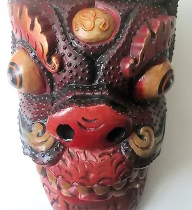 Best Selling Dragon Masker Muur Opknoping Decor Handgemaakte In Nepal | Made In Nepal | Cadeau En Woondecoratie Item