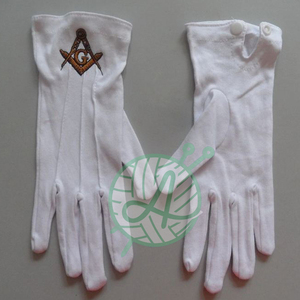 100% กระดุม Masonic ผ้าฝ้ายสีขาวสำหรับกีฬาและกิจกรรมกลางแจ้ง - Product Image 2
