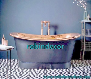 Producto de bañera de hidromasaje y bañeras hechas a mano de cobre sólido Con excelente acabado - Product Image 1