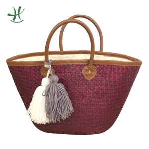 New Design Women's <b>Tote</b> <b>Bag</b> Wholesale Water Hyacinth Handbag <b>Beach</b> Straw <b>Bag</b> Seagrass <b>Bag</b> - Product Image 2