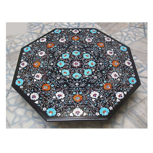 Intricate Marble Inlay Pietra Dura <b>Dining</b> <b>Tables</b> <b>Tops</b> - Product Image 1