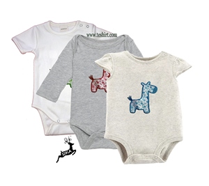 Conjunto de Ropa para Bebé Unisex al por Mayor, para Recién Nacidos, de Spandex/Fibra de Bambú, con Cierre de Botones a Presión, Ropa de Verano - Servicio OEM desde India - Product Image 3