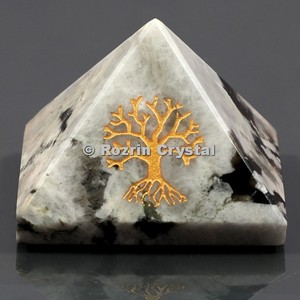 Rainbow Moonstone <b>Tree</b> Of Life Healing Pyramid - Product Image 1