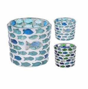 L'EAU de MOSAÏQUE BOUGIE VOTIVE EN VERRE MOSAÏQUE OR CRÉATIF BOUGIE VOTIVE EN VERRE MODERNE EN VERRE DE BOUGIE VOTIVE - Product Image 4