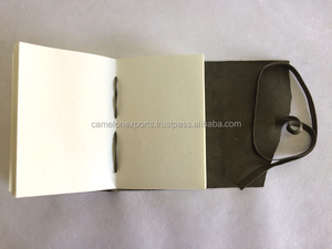 En gros Vintage Recyclé À La Main Coton Papier Crunch Buffalo Pierre Travail Gris Couleur Cuir Journal - Product Image 4