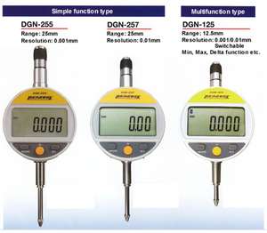 Peacock Ozaki ดิจิทัลมาตรวัดแบบไร้สาย DGN-257ฟังก์ชั่นที่เรียบง่ายประเภท Range25mm กับจอแสดงผล LCD ที่ชัดเจนมีขนาดเล็กมาก - Product Image 3
