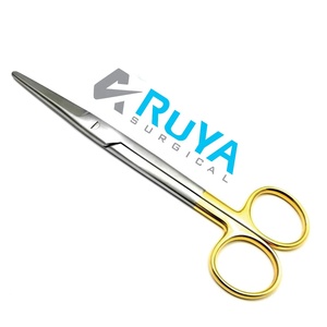 Ciseaux à dissection chirurgicale TC, manche or et noir 17cm 6.75 pouces avec acier inoxydable allemand de haute qualité CE ISO - Product Image 1