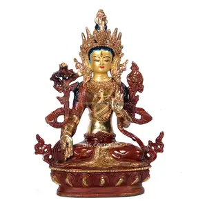 Estatua budista Deity Tara-estatua de Metal de latón de alta calidad