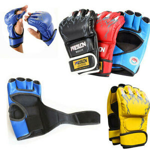 Les gants de sparring et d'entraînement MMA professionnels en cuir véritable du Pakistan présentent une conception extensible - Product Image 1
