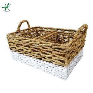 Cesta de Almacenamiento Plegable Ecológica de Jacinto de Agua Tejido con Asas y Color Natural - Product Image 6