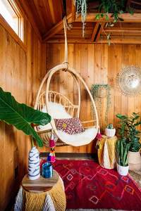 Beautiful Vintage Rattan Wicker Hanging Chair, Handmade in Vietnam - Product Image 3