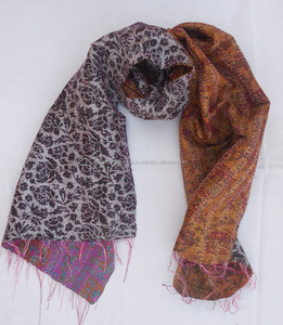 ผ้าคลุมไหล่ Kantha ผ้าไหมวินเทจทันสมัยมีลวดลายปัก - Product Image 3