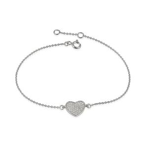 925 Sterling Silver CZ Gemstone Bracelet Conception Populaire Coeur Forme Valentine Cadeau pour Femmes et Hommes Bijoux De Fête - Product Image 1