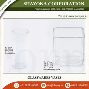 Modern Clear Glass <b>Small</b> <b>Vase</b> for Home Decor - Product Image 4