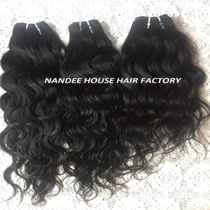 Cabello Remy indio virgen alineado con cutícula 100%, negro ondulado Natural para mujeres de todas las longitudes de 8 ''a 28'' - Product Image 2