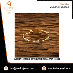 อเมริกันเพชร Cz แฟนซีแบบดั้งเดิม Kada - 55664 - Product Image 2