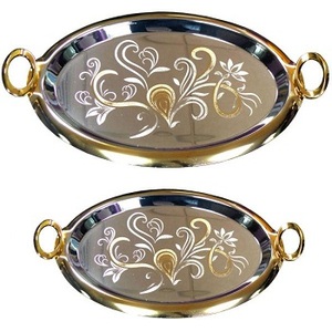 Bandeja de servicio de acero inoxidable, accesorio decorativo de lujo para la cocina, bandeja de servicio de diseño - Product Image 4
