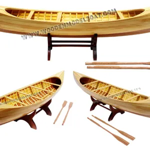 PETERBOROUGH CANADIAN CANOE YELLOW WOOD - CRAFT BOAT