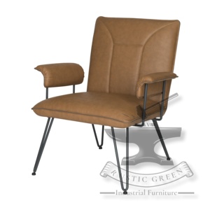 เก้าอี้สำนักงานหนังแท้สไตล์วินเทจดีไซน์ทันสมัยพร้อมที่พักแขนสำหรับโรงเรียนห้องอาหารโรงแรมและซูเปอร์มาร์เก็ต - Product Image 3