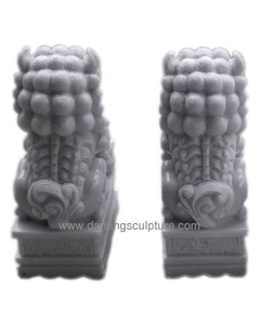 รูปปั้นสุนัขฟูด็อกหินอ่อนสีขาวแบบใหม่ งานแกะสลักหินสุนัขฟูด็อก รูปปั้นสุนัขฟูด็อกหินอ่อนลดราคา - Product Image 3