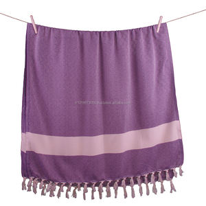 Diamond Classic Pink Hamam Toallas Venta al por mayor Classic Collection Pestemal Beach Toallas de baño hechas de algodón para uso en el gimnasio - Product Image 4