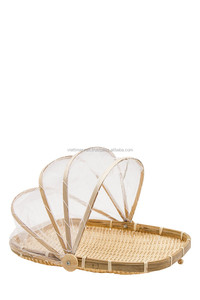 Panier à fruits pliable en bambou pas cher avec couvercle en filet Fabriqué au Vietnam - Product Image 6