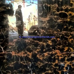 Losa de Mármol Negro y Dorado Pulido de Alta Calidad, Piedra Natural Grande Inspirada en Miguel Ángel en Forma de Losa - Product Image 1