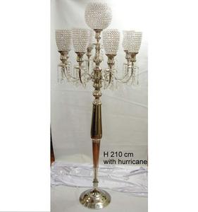 Premium Fancy Modern Luxury Hot Vantage 9 luces Candelabro con portavelas de cristal 8 brazos para decoración del hogar y bodas - Product Image 1