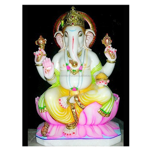 Beautiful Makrana Marble God Ganesha Statue - Product Image 1