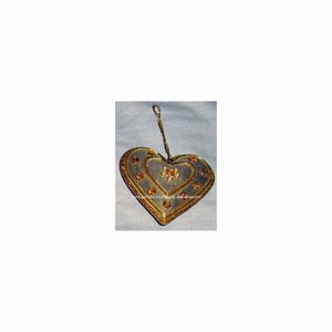 Adorno Navideño Bordado a Mano con Forma de Corazón - Product Image 1