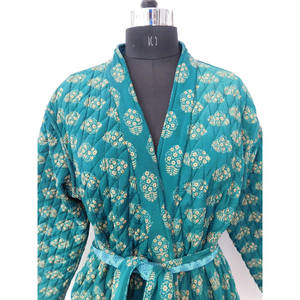 Veste de kimono réversible en soie crêpe, 2 pièces, fait à la main pour femmes et filles, manteau long, vintage - Product Image 6