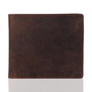 Portefeuille en cuir vintage de haute qualité pour homme, portefeuille court, porte-cartes avec plusieurs emplacements pour cartes, porte-monnaie, fermeture ouverte - Product Image 2