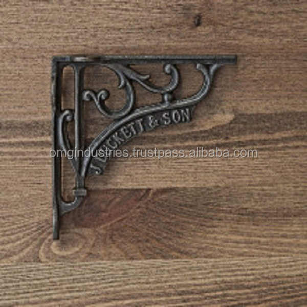 Soporte De Pared Vintage De Hierro Fundido - PAR De 6, Estilo Retro Para Estantes Decorativos