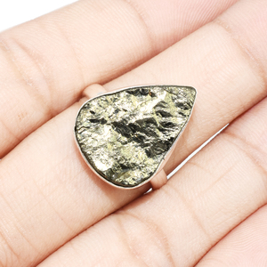 ของแท้แฟนซีรูปร่าง Pyrite 925แหวนเงินสเตอร์ลิงเครื่องประดับเงินขายส่งแฟชั่นเครื่องประดับเงิน - Product Image 4